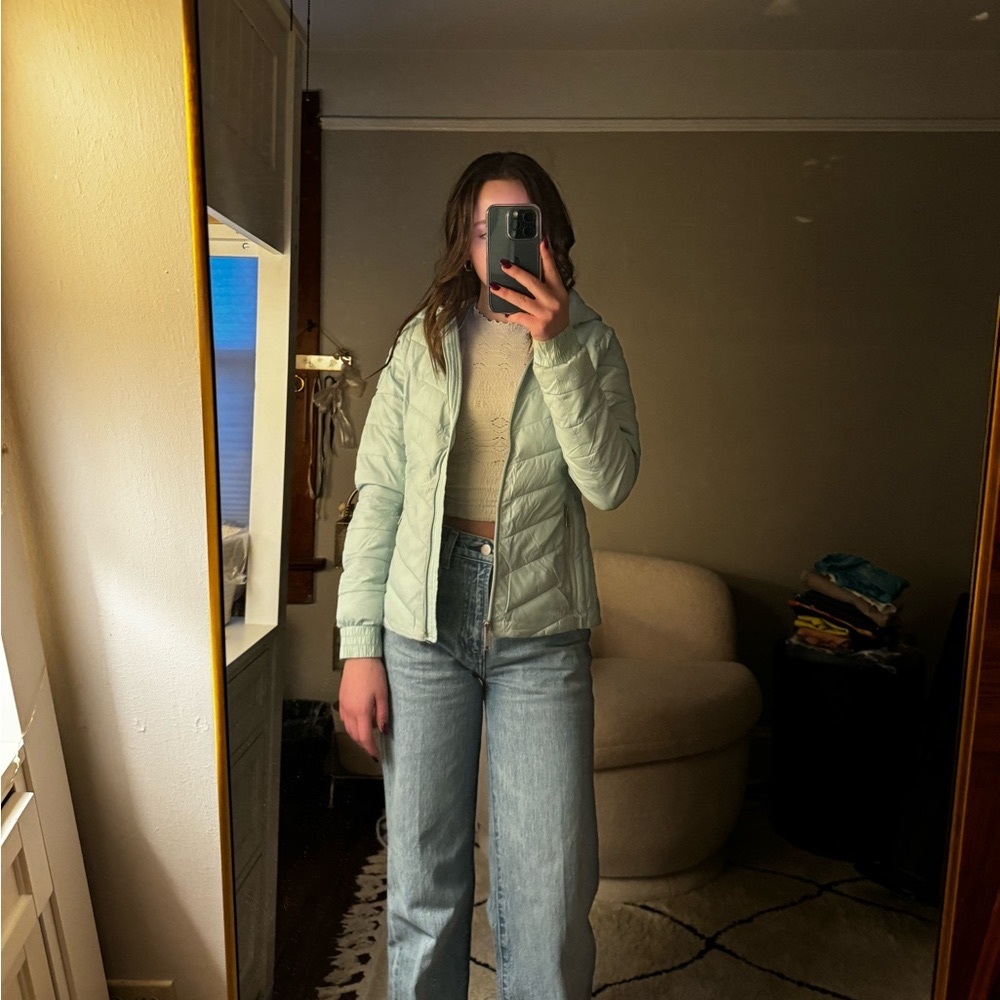 Holister Puffer Jacket In Mint